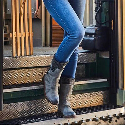 Last Day 50% OFF- Vintage Classic Elegant 's Mid-Calf Boots, Cozy Ankle Boots
