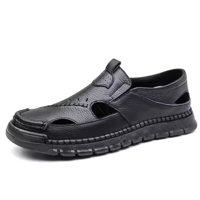 Early Summer Kickoff -45% OFF🎁 Men’s Leather Cut-Out Comfort Slip-On Shoes, Orthopedic Walking Shoes