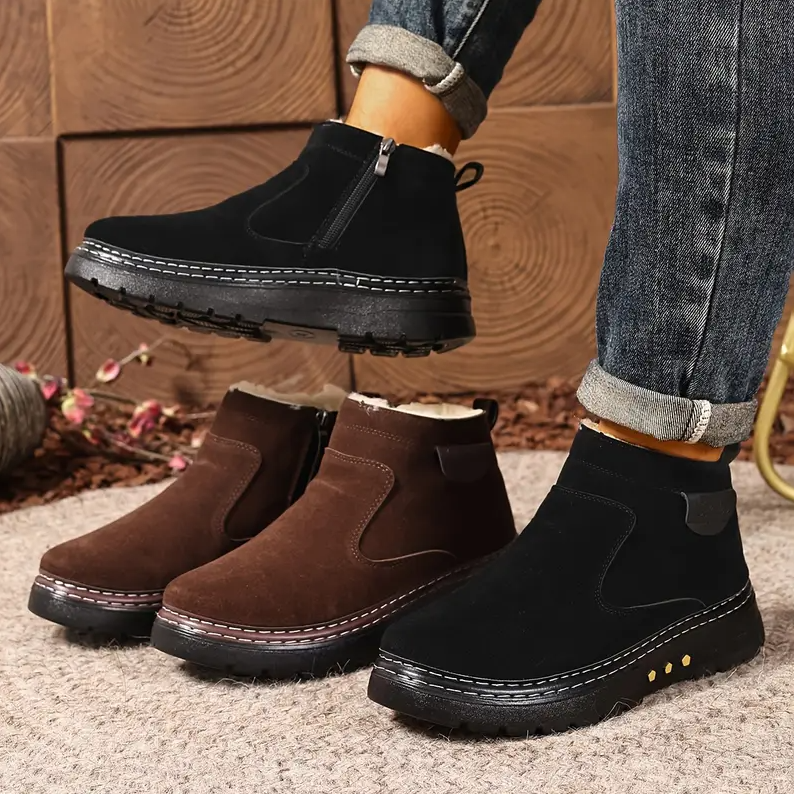 ArcticWalk™ Men’s Orthopedic Winter Boots – Cozy Lining & Non-Slip Sole