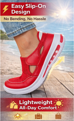 Women's Orthopedic Breathable Slip-On Walking Shoes, Mary Jane Hybrid Sneakers