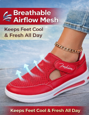 Women's Orthopedic Breathable Slip-On Walking Shoes, Mary Jane Hybrid Sneakers